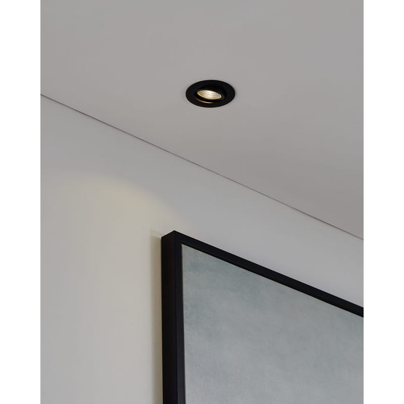 Innfelt lampe Saliceto Ø88 mm 2700K - Sort - Belysning - Downlights & spotlights