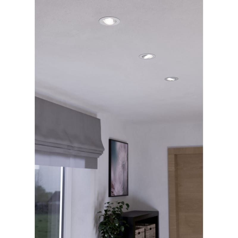 Innfelt lampe Saliceto 3 stk Ø88 mm 2700K - Hvit - Belysning - Downlights & spotlights