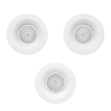 Innfelt lampe Saliceto 88 mm 2700K Sett med 3 - Hvit - Belysning - Downlights & spotlights