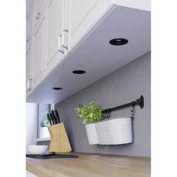 Innfelt lampe Saliceto 88 mm 2700K Sett med 3 - Sort - Belysning - Downlights & spotlights