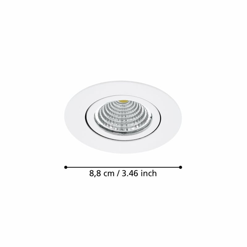 Innfelt lampe Saliceto 88 mm 4000K - Hvit - Belysning - Downlights & spotlights