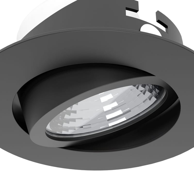 Innfelt lampe Saliceto 88 mm 4000K Sett med 3 - Sort - Belysning - Downlights & spotlights