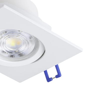 Innfelt lampe Saliceto 88x88 mm 2700K Sett av 3 - Hvit - Belysning - Downlights & spotlights