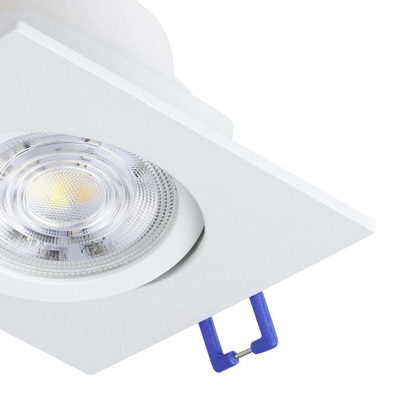 Innfelt lampe Saliceto 88x88 mm 2700K Sett av 3 - Hvit - Belysning - Downlights & spotlights