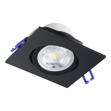 Innfelt lampe Saliceto 88x88 mm 2700K Sett av 3 - Sort - Belysning - Downlights & spotlights