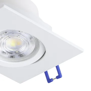 Innfelt lampe Saliceto 88x88 mm 4000K Sett av 3 - Hvit - Belysning - Downlights & spotlights