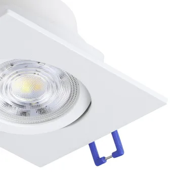 Innfelt lampe Saliceto 88x88 mm 4000K Sett av 3 - Hvit - Belysning - Downlights & spotlights