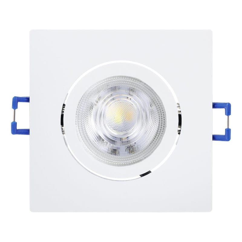 Innfelt lampe Saliceto 88x88 mm 4000K Sett av 3 - Hvit - Belysning - Downlights & spotlights