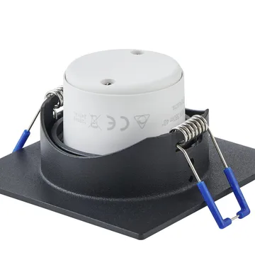 Innfelt lampe Saliceto 88x88 mm 4000K Sett av 3 - Sort - Belysning - Downlights & spotlights