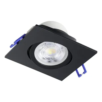 Innfelt lampe Saliceto 88x88 mm 4000K Sett av 3 - Sort - Belysning - Downlights & spotlights