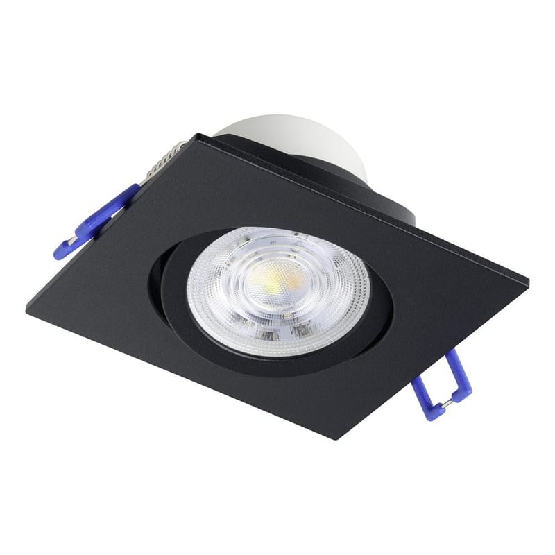 Innfelt lampe Saliceto 88x88 mm 4000K Sett av 3 - Sort - Belysning - Downlights & spotlights