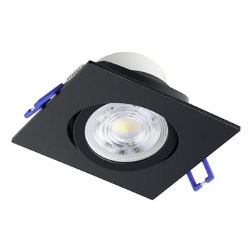Innfelt lampe Saliceto 88x88 mm 4000K Sett av 3 - Sort - Belysning - Downlights & spotlights
