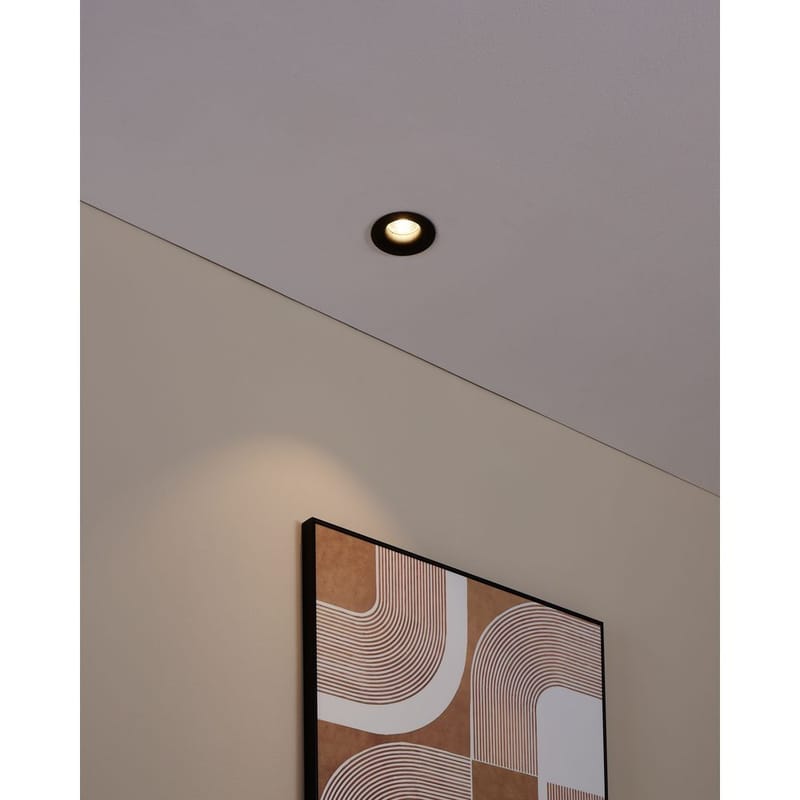 Innfelt lampe Saliceto Stel 88 mm 2700K - Sort - Belysning - Downlights & spotlights