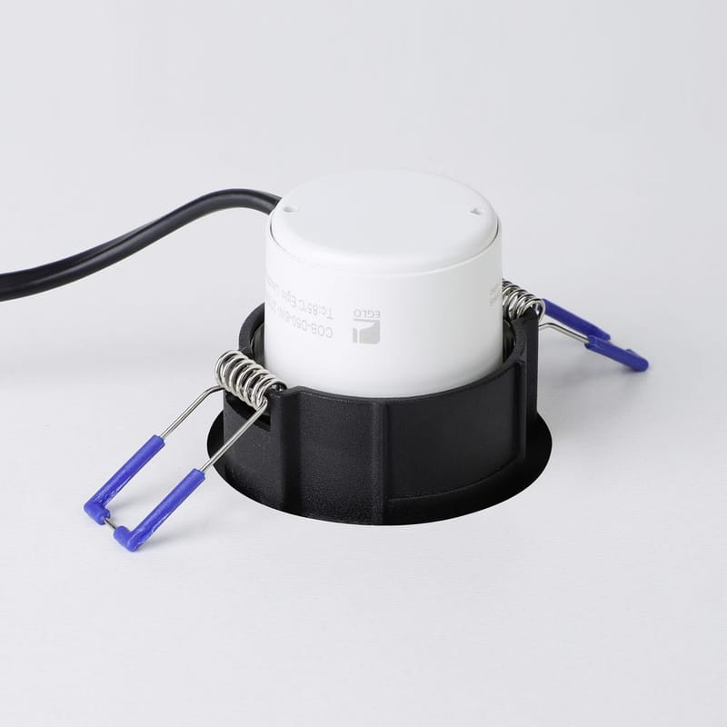 Innfelt lampe Saliceto Stel 88 mm 2700K - Sort - Belysning - Downlights & spotlights