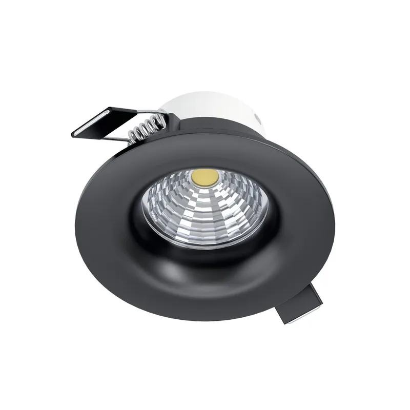 Innfelt lampe Saliceto Stel Svart 4000K, 8,8 cm