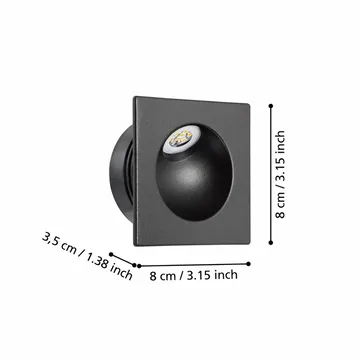 Innfelt lampe Zarate - 8 cm - Belysning - Downlights & spotlights