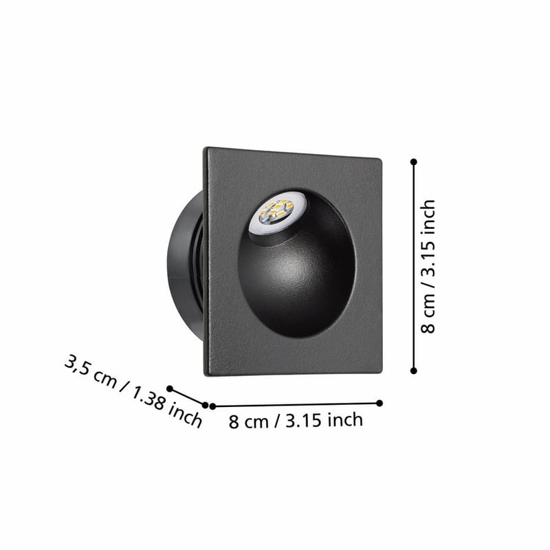 Innfelt lampe Zarate - 8 cm - Belysning - Downlights & spotlights