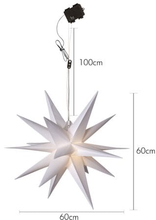 Alice stjerne 60 cm - hvit - Belysning - Julebelysning - Julelys