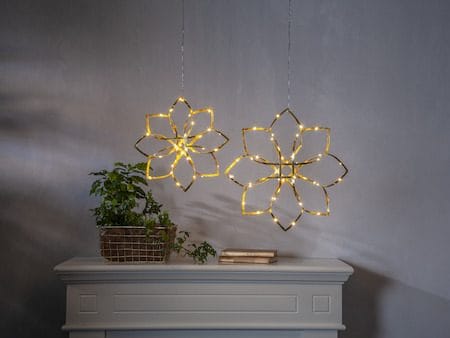 Amaze hengende dekorasjon med belysning 30 cm - gull - Belysning - Julebelysning - Julelys