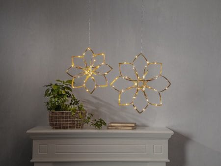 Amaze hengende dekorasjon med belysning 30 cm - gull - Belysning - Julebelysning - Julelys