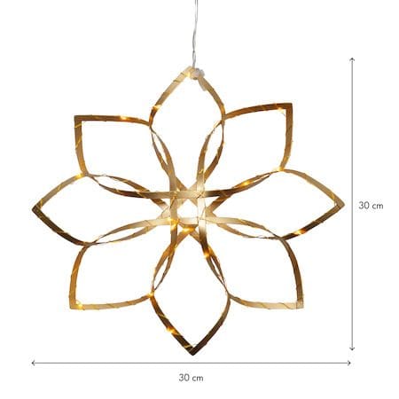Amaze hengende dekorasjon med belysning 30 cm - gull - Belysning - Julebelysning - Julelys