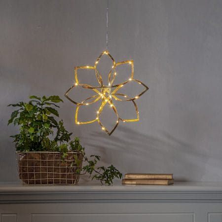 Amaze hengende dekorasjon med belysning 30 cm - gull - Belysning - Julebelysning - Julelys