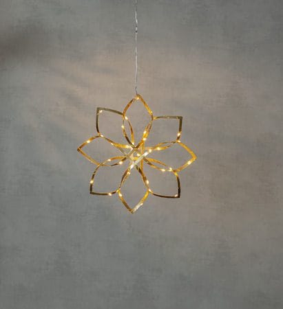 Amaze hengende dekorasjon med belysning 30 cm - gull - Belysning - Julebelysning - Julelys