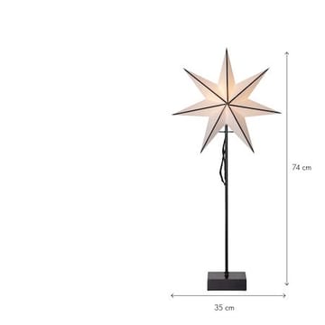 Astro stjerne på fot 35 cm - hvit og svart - Belysning - Julebelysning - Julelys