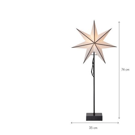 Astro stjerne på fot 35 cm - hvit og svart - Belysning - Julebelysning - Julelys