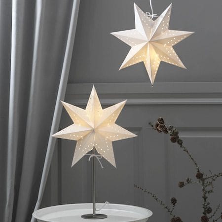 Bobo stjerne på fot 34 cm - hvit - Belysning - Julebelysning - Julelys