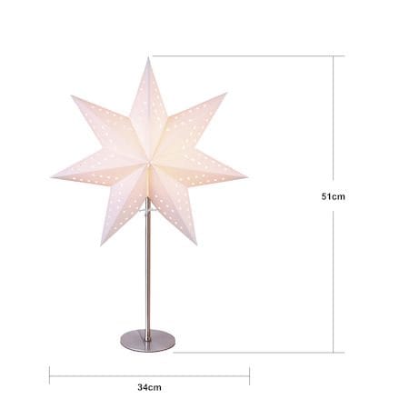 Bobo stjerne på fot 34 cm - hvit - Belysning - Julebelysning - Julelys