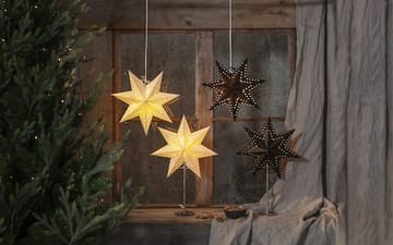 Bobo stjerne på fot 34 cm - hvit - Belysning - Julebelysning - Julelys