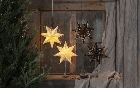 Bobo stjerne på fot 34 cm - hvit - Belysning - Julebelysning - Julelys
