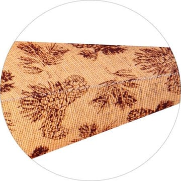 Cotton papirstjerne 60 cm - beige med rødt kongle- og granbarnålsmønster - Belysning - Julebelysning - Julelys