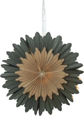 Crystal papirstjerne 50 cm - grønn/gull - Belysning - Julebelysning - Julelys