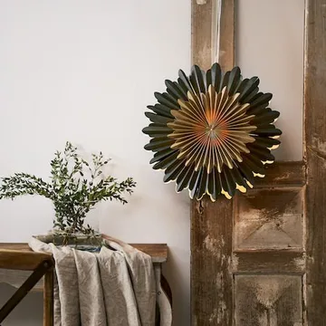 Crystal papirstjerne 50 cm - grønn/gull - Belysning - Julebelysning - Julelys