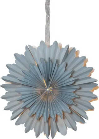 Crystal papirstjerne 50 cm, isblå