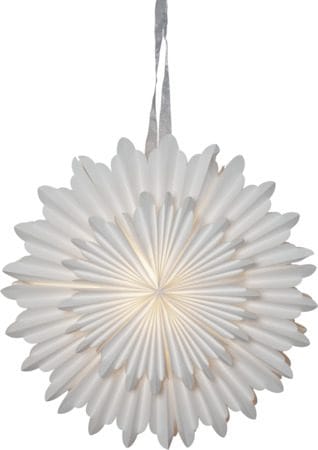 Crystal papirstjerne 50 cm, hvit