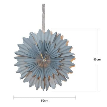 Crystal papirstjerne 50 cm - isblå - Belysning - Julebelysning - Julelys