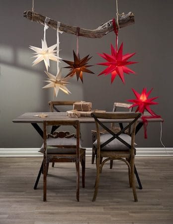 December Papirstjerne 55 cm - rød - Belysning - Julebelysning - Julelys
