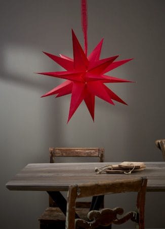 December Papirstjerne 55 cm - rød - Belysning - Julebelysning - Julelys
