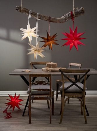 December Papirstjerne 55 cm - rød - Belysning - Julebelysning - Julelys