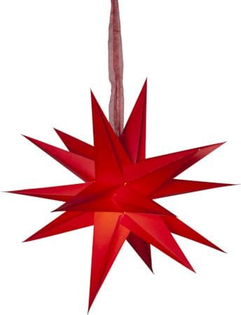 December Papirstjerne 55 cm - rød - Belysning - Julebelysning - Julelys