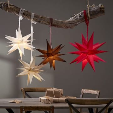 December Papirstjerne 55 cm - rød - Belysning - Julebelysning - Julelys