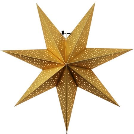 Dot papirstjerne 54 cm - gull - Belysning - Julebelysning - Julelys