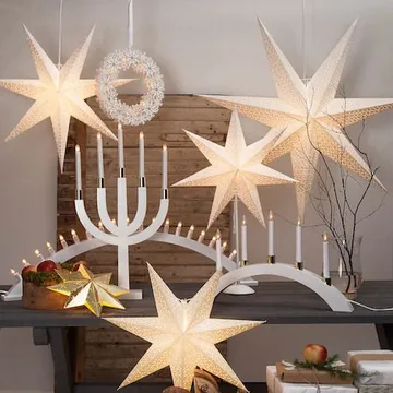 Dot papirstjerne 100 cm - hvit - Belysning - Julebelysning - Julelys