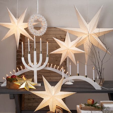 Dot papirstjerne 100 cm - hvit - Belysning - Julebelysning - Julelys