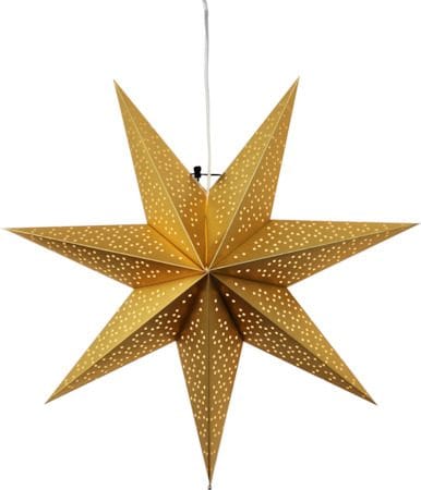 Dot papirstjerne 54 cm - gull - Belysning - Julebelysning - Julelys