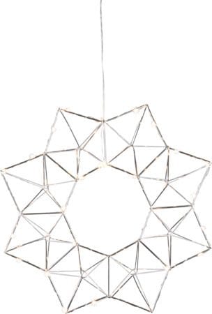 Edge krans med belysning 40 cm - krom - Belysning - Julebelysning - Julelys