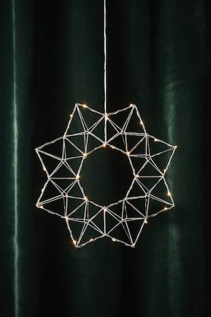 Edge krans med belysning 40 cm - krom - Belysning - Julebelysning - Julelys